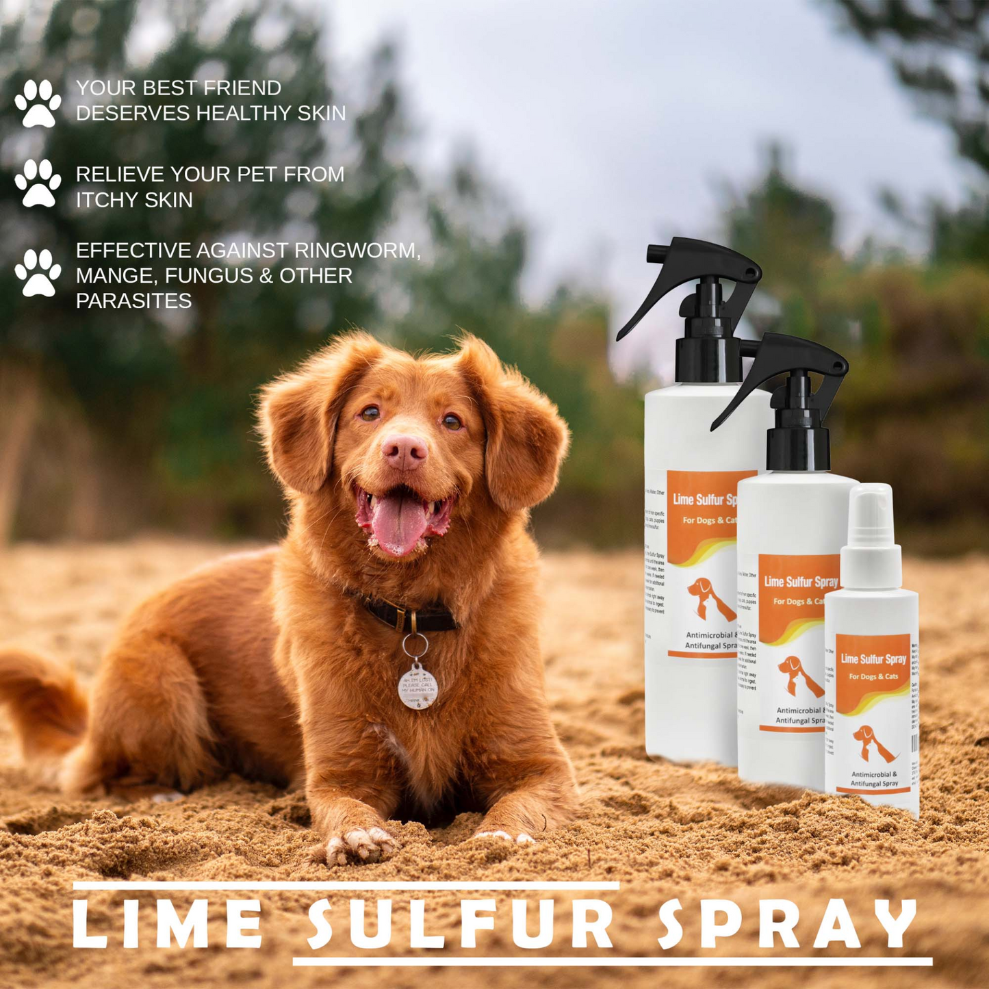 Lime Sulfur Spray - Pet Care for Dry and Itchy Skin