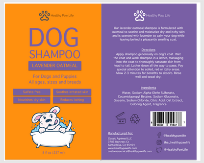 Pet Shampoo (Oatmeal & Lavender)