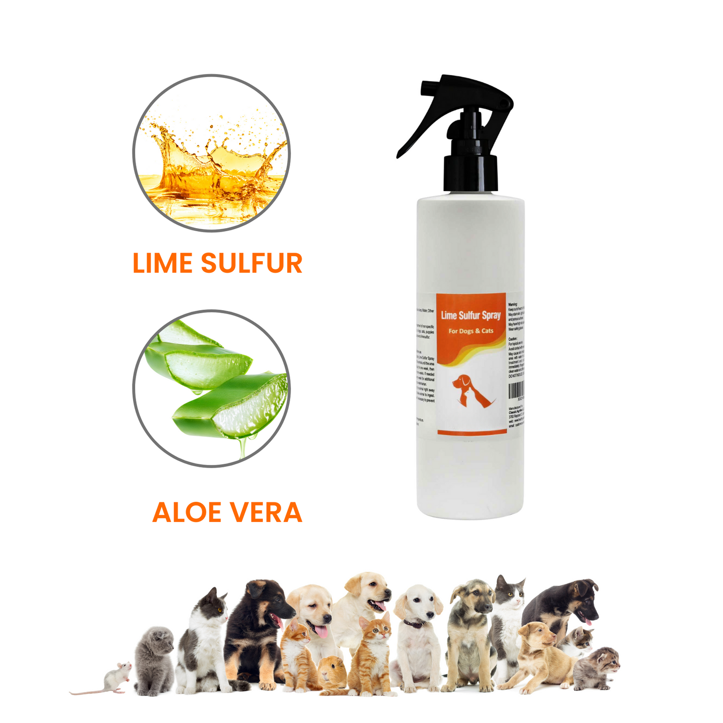 Lime Sulfur Spray - Pet Care for Dry and Itchy Skin