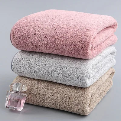 thick and big Bamboo Charcoal Coral Velvet Bath Towel For Adult Soft Absorbent Microfiber Fabric Towel Household Bathroom Towel