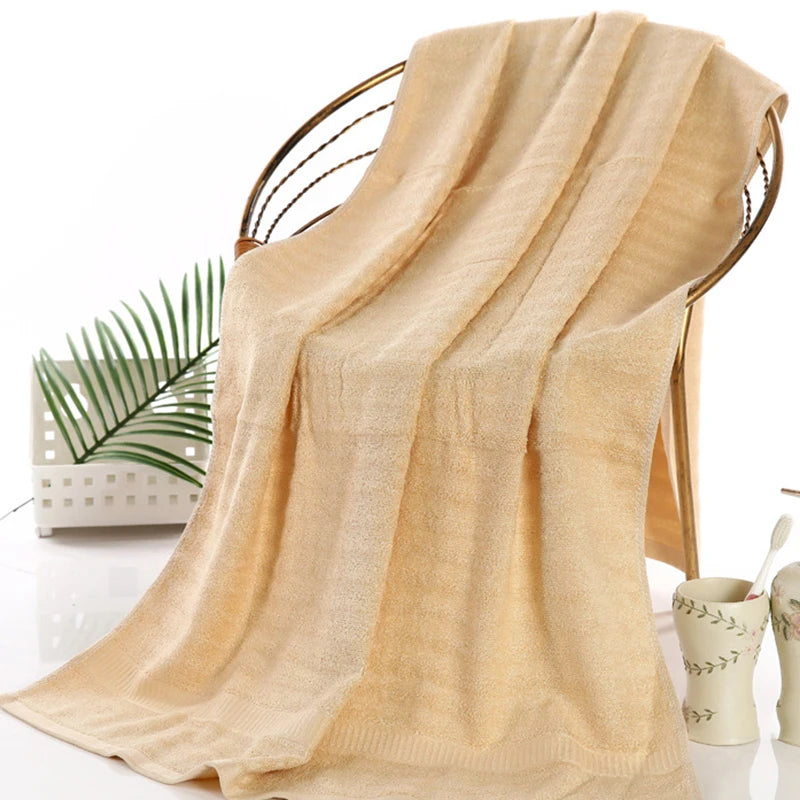 70x140cm Bamboo Fiber Bath Towel for Bathroom Simple Stripes Beach Towels Women's Spa Thicken Comfortable Quick-drying Towelse