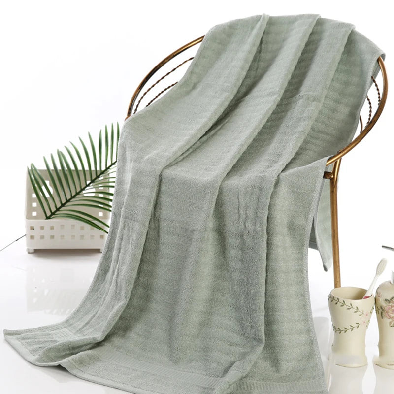 70x140cm Bamboo Fiber Bath Towel for Bathroom Simple Stripes Beach Towels Women's Spa Thicken Comfortable Quick-drying Towelse