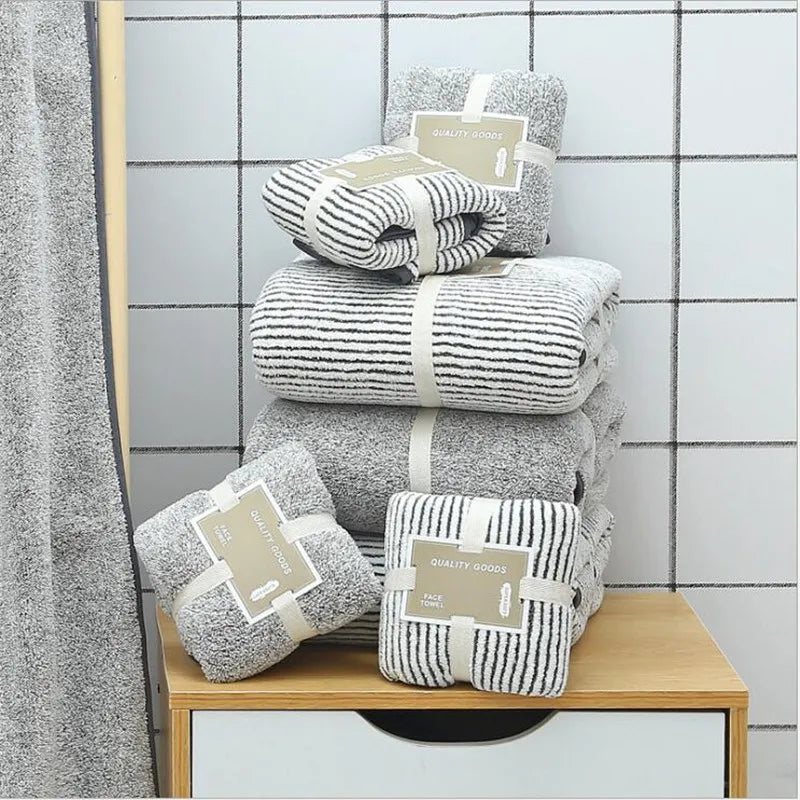 70x140cm Bamboo Charcoal Coral Velvet Bath Towel For Adult Soft Absorbent Bamboo Carbon Fiber Household Bathroom Towel Sets