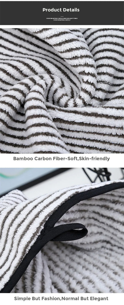 70x140cm Bamboo Charcoal Coral Velvet Bath Towel For Adult Soft Absorbent Bamboo Carbon Fiber Household Bathroom Towel Sets