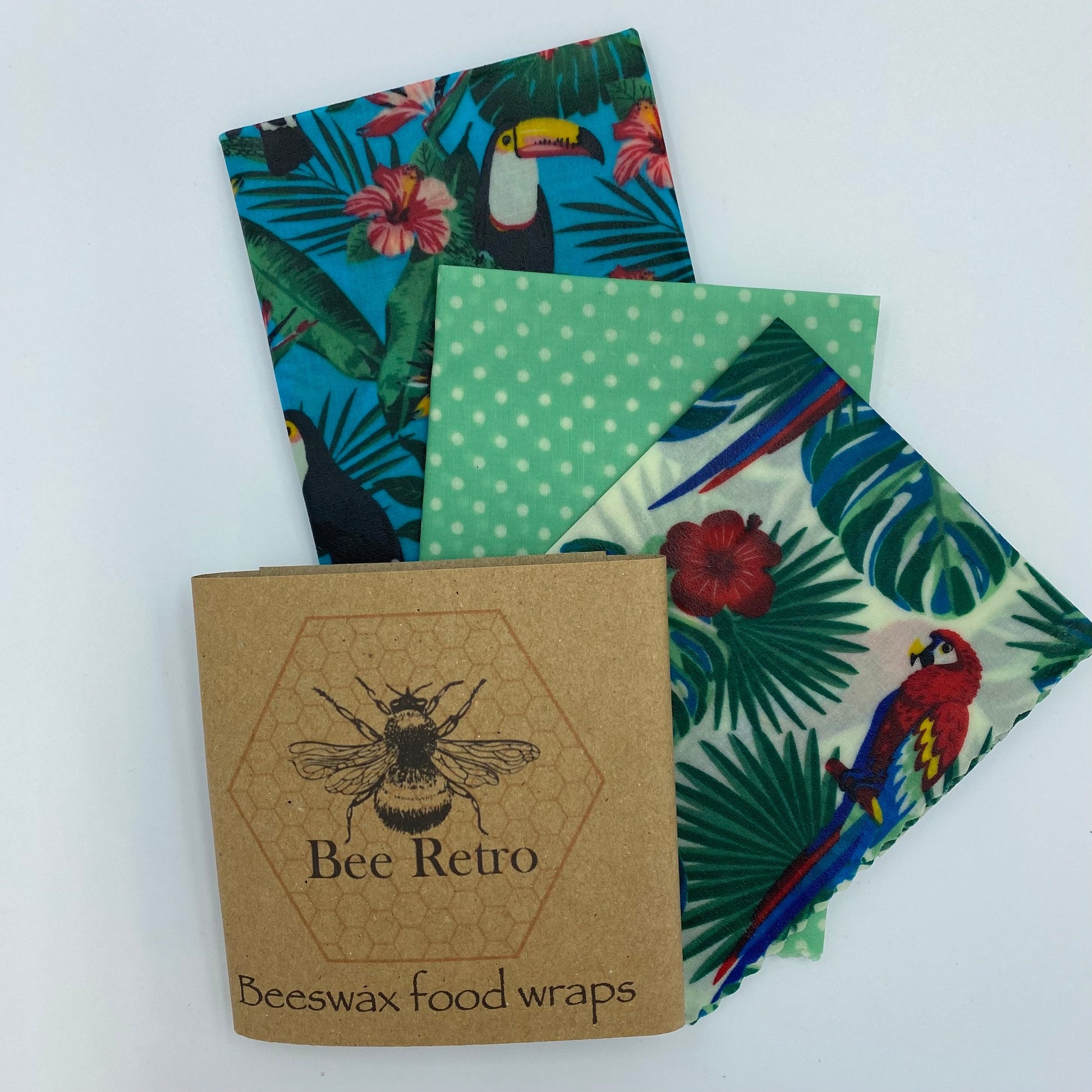 Toucan and Parrot Beeswax Food Wraps-2