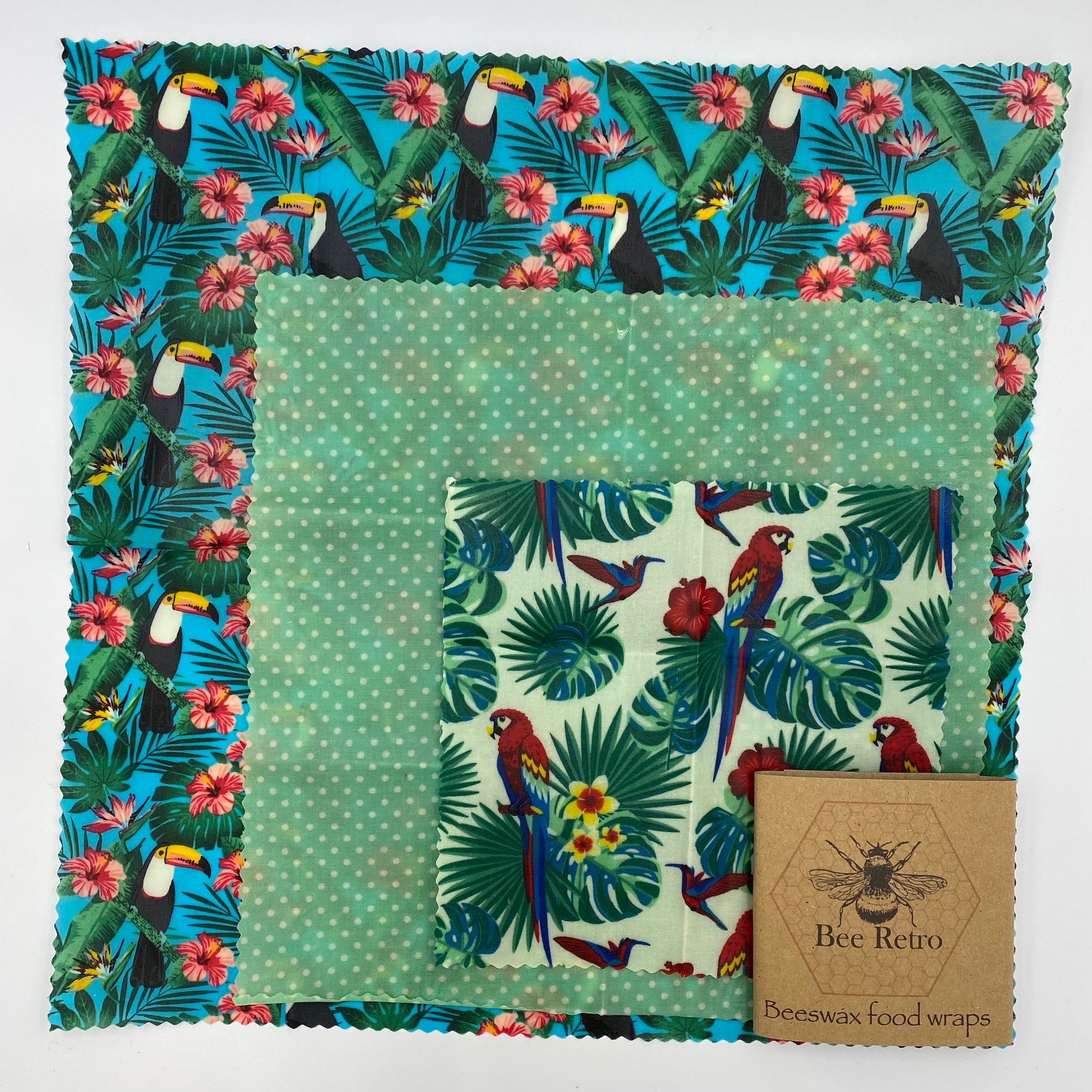 Toucan and Parrot Beeswax Food Wraps-3