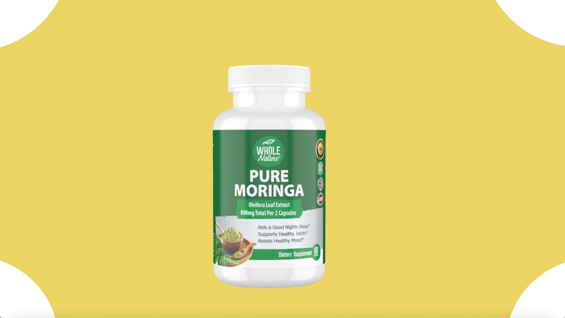 Moringa Capsules, 800mg Organic Moringa Oleifera-1