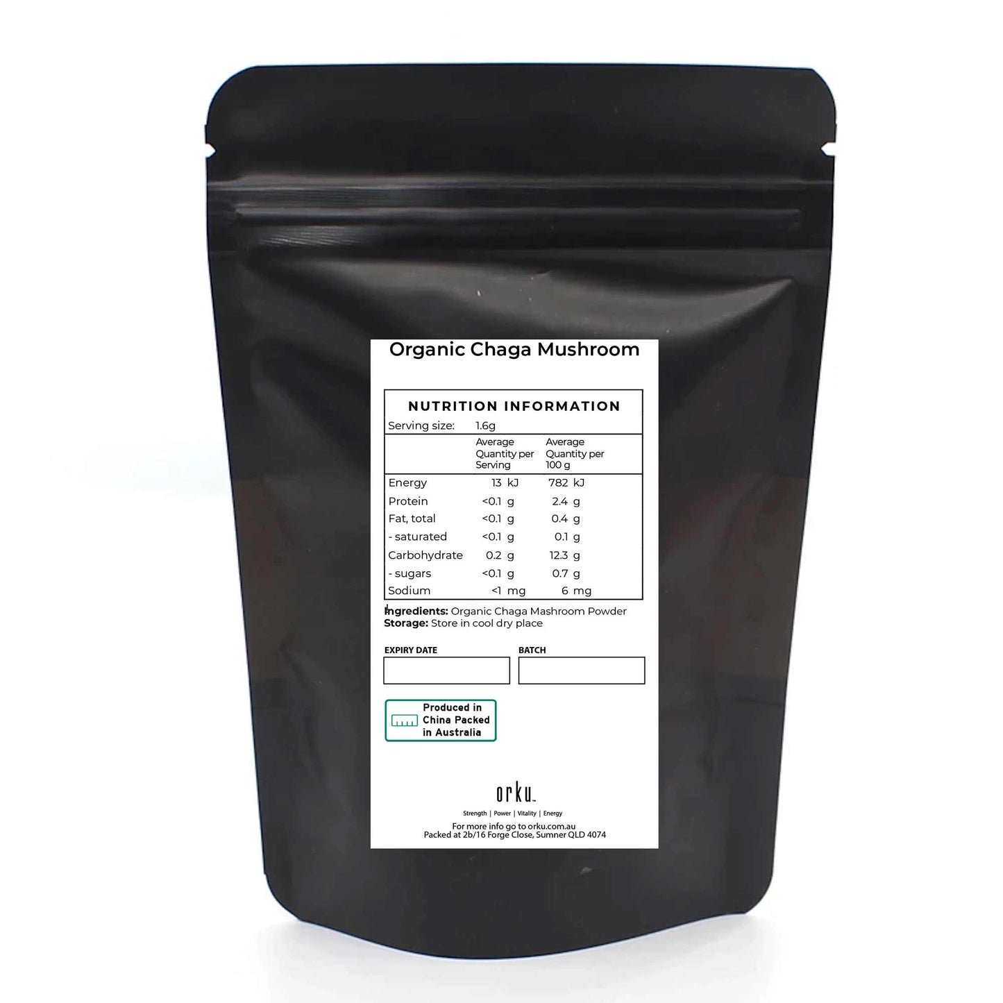 Organic Chaga Mushroom Powder - Supplement Inonotus Obliquus Health Food-1