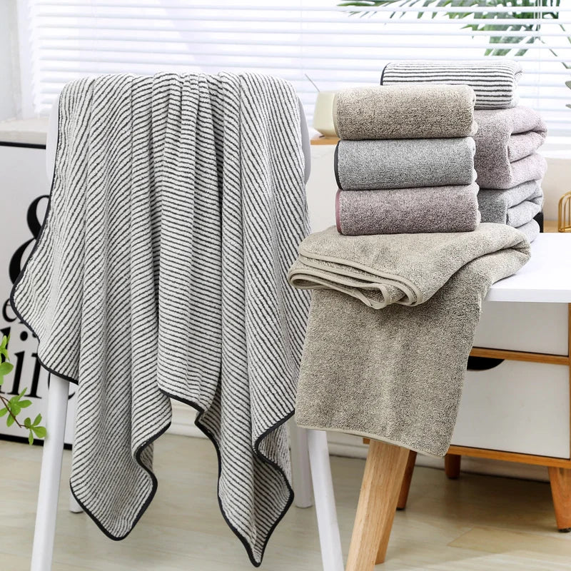 thick  Bamboo Charcoal Coral Velvet Bath Towel For Adult Soft Absorbent Bamboo Carbon Fiber Household Bathroom Towel