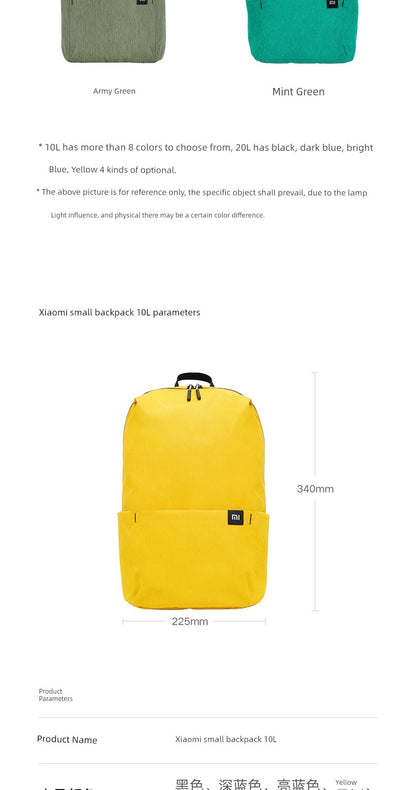 Xiaomi 10L  Backpack (Many Colors and 3 Sizes)