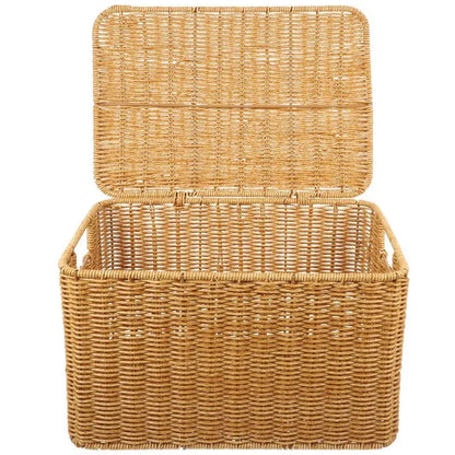 Woven Storage Basket Indoor Dresser Drawer Sundry Receiving Shelf Baskets Large Decorative Multi-function Clothes Toy Rattan