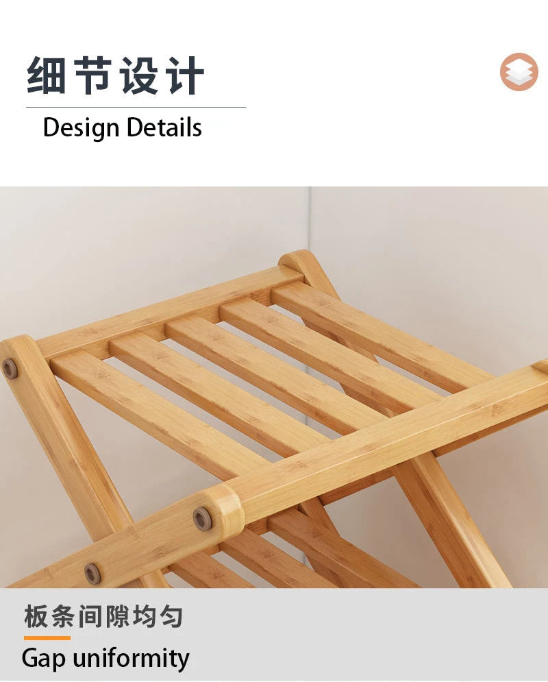 Simple Bamboo Installation-Free Shoe Rack 2-6 Tier Household Multifunctional Storage Rack Living Room Bedroom Shoe Shelf