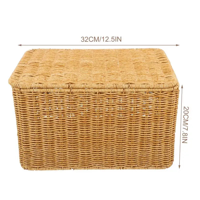 Woven Storage Basket Indoor Dresser Drawer Sundry Receiving Shelf Baskets Large Decorative Multi-function Clothes Toy Rattan