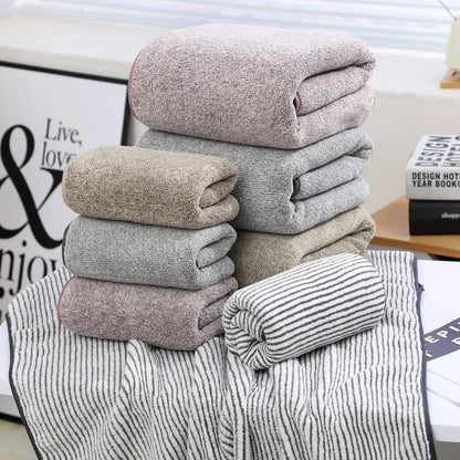 thick  Bamboo Charcoal Coral Velvet Bath Towel For Adult Soft Absorbent Bamboo Carbon Fiber Household Bathroom Towel