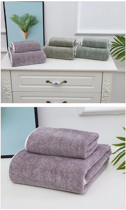 70x140cm Bamboo Charcoal Coral Velvet Bath Towel For Adult Soft Absorbent Bamboo Carbon Fiber Household Bathroom Towel Sets