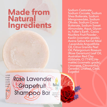 Rose, Lavender, Grapefruit Shampoo bar-3