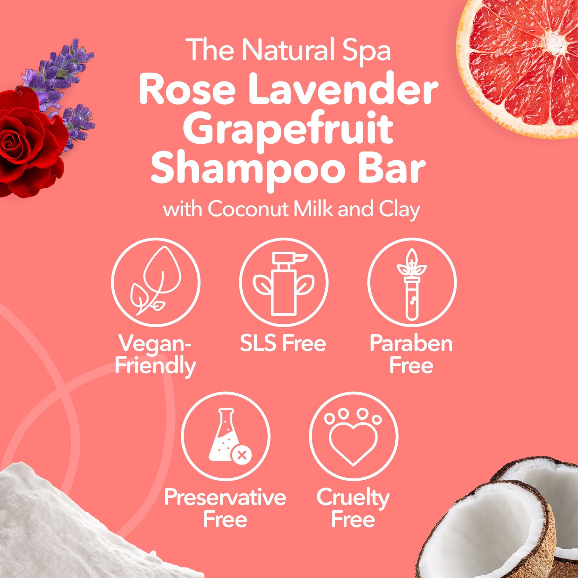 Rose, Lavender, Grapefruit Shampoo bar-4