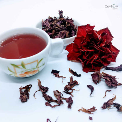 2kg+ Dried Hibiscus Flowers - The Perfect Ingredient for Teas, Smoothies, and Cocktails | Ceylon Organic-4