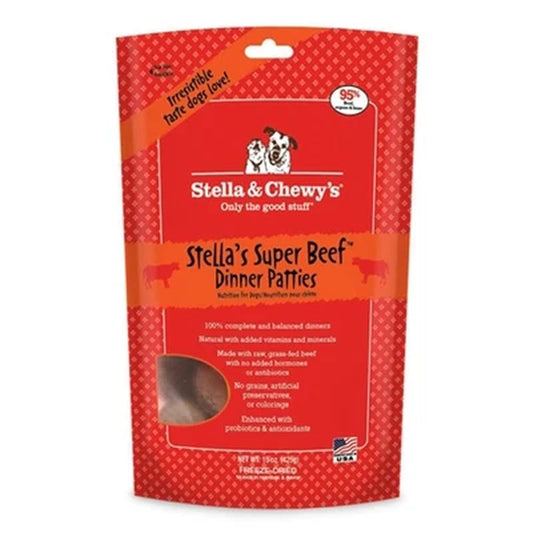 🐶 Stellar Super Beef Dinner Patties for Dogs - Freeze-Dried, 14 Oz. 🥩-0